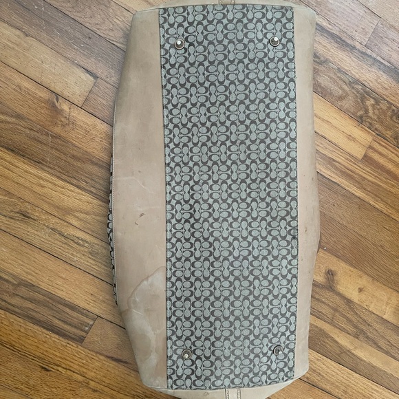 Coach Duffel F77115 Voyager Weekender Bag - Geometric Pattern & Leather Handles - Picture 3 of 9